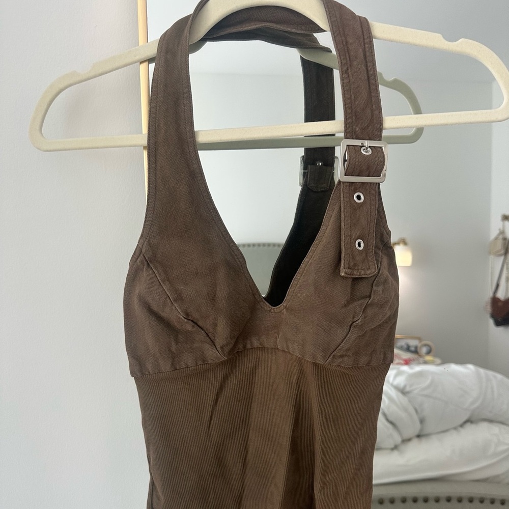 Zara Halter Top with Buckle Detail